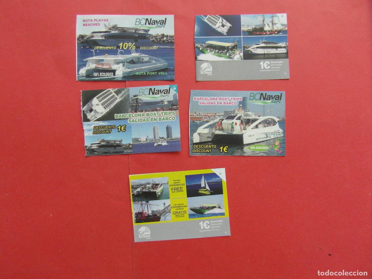 Folletos de turismo: REF: BCN100 - COL. BARCELONA 5 VALE DESCUENTO DIFERENTES A&Ntilde;OS BCNAVAL PUERTO -LEE
