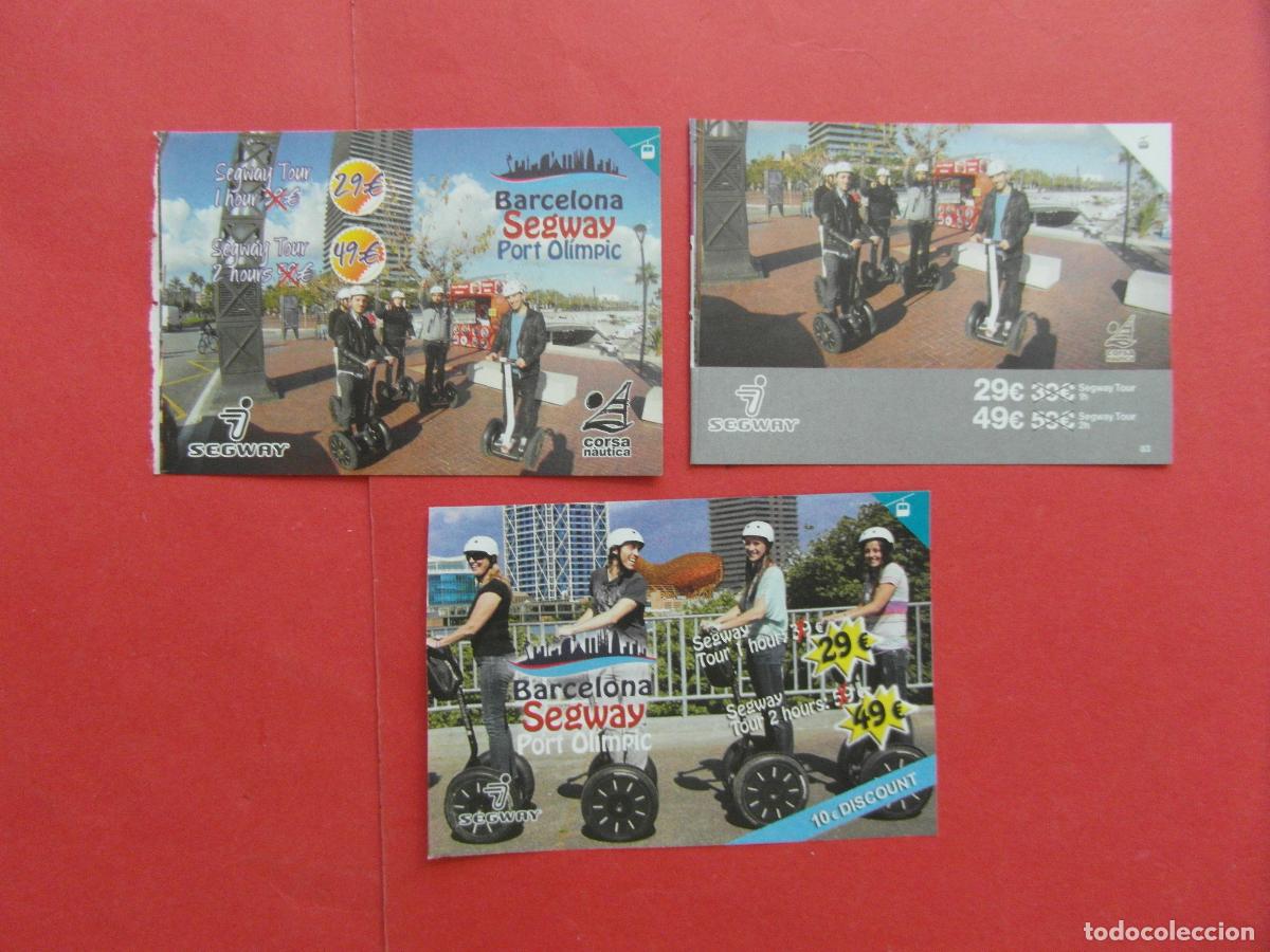 Folletos de turismo: REF: BCN100 - COL. BARCELONA 3 VALE DESCUENTO DIFERENTES A&Ntilde;OS BARCELONA SEGWAY -LEE