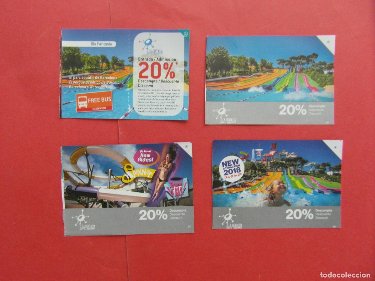 Folletos de turismo: REF: BCN100 - COL. BARCELONA 4 VALE DESCUENTO DIFERENTES A&Ntilde;OS ISLA FANTASIA PARQUE ACUATICO -LEE