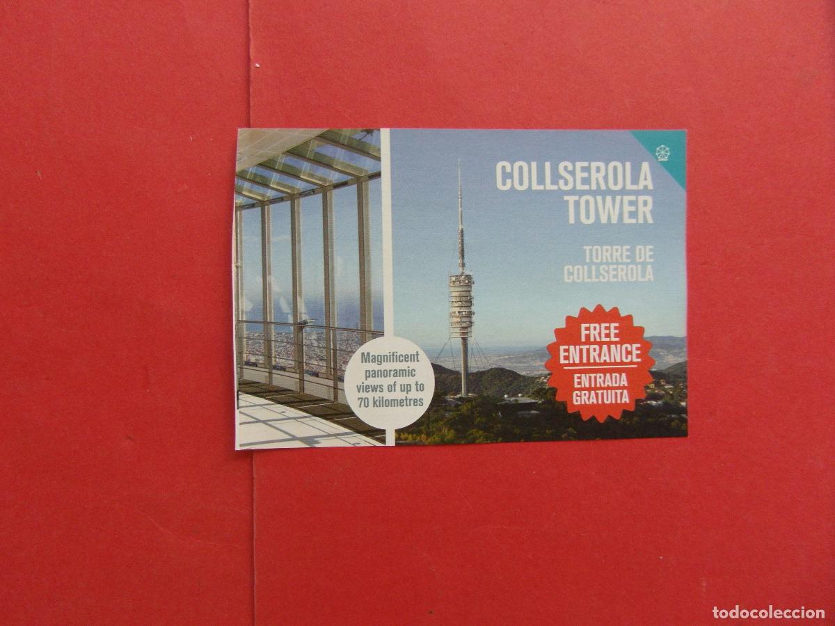 Folletos de turismo: REF: BCN100 - COL. BARCELONA 1 VALE DESCUENTO MIRADOR TORRE COLLSEROLA BARCELONA -LEE
