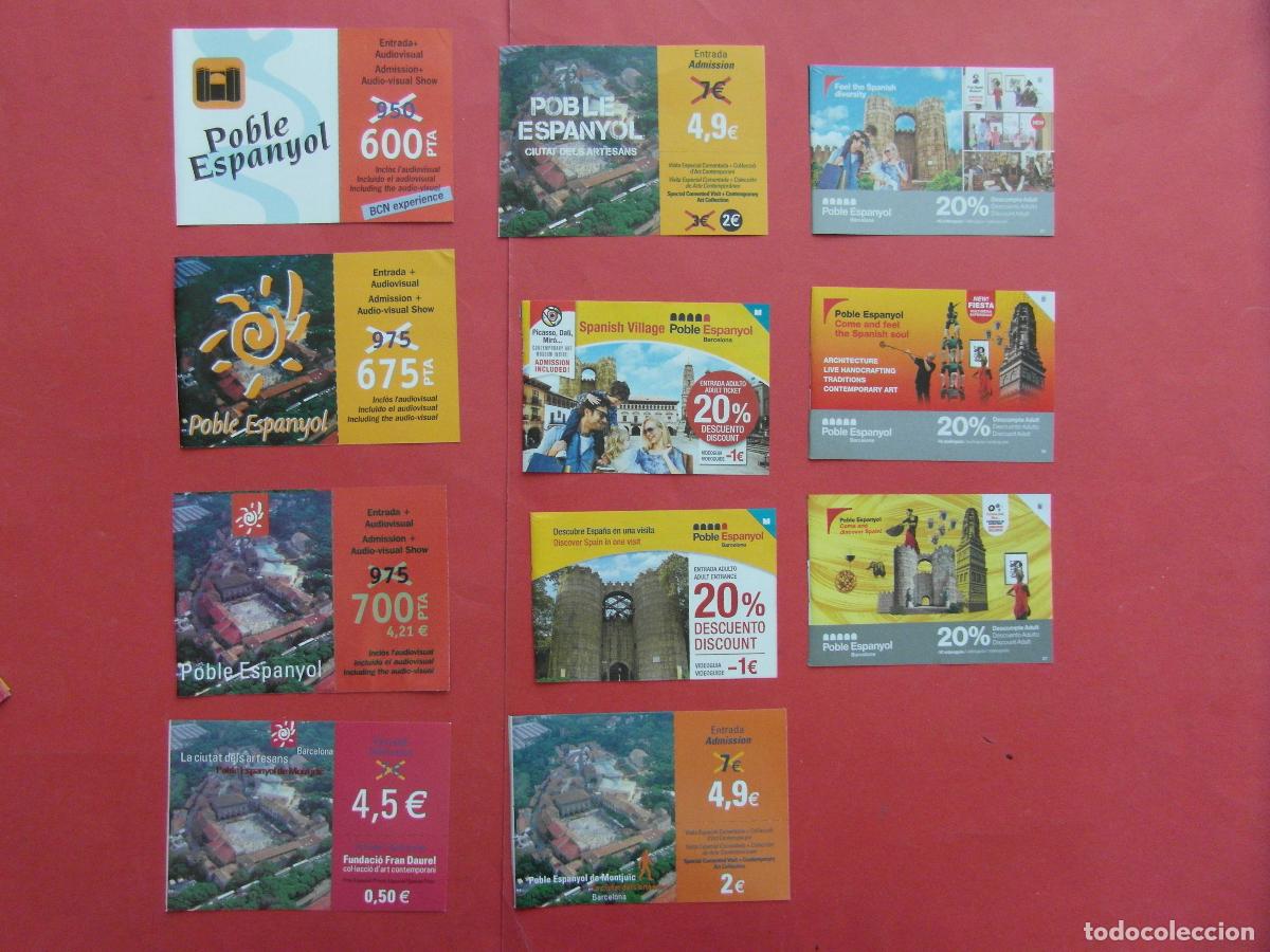 Folletos de turismo: REF: BCN100 - COL. BARCELONA 11 VALE DESCUENTO DIFERENTES A&Ntilde;OS PUEBLO ESPA&Ntilde;OL BARCELONA -LEE