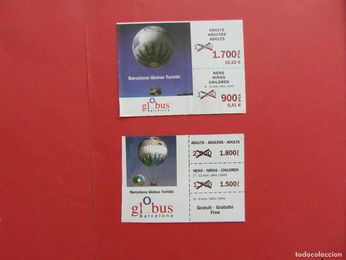 Folletos de turismo: REF: BCN100 - COL. BARCELONA 2 VALE DESCUENTO DIFERENTES A&Ntilde;OS GLOBO GLOBUS BARCELONA -LEE