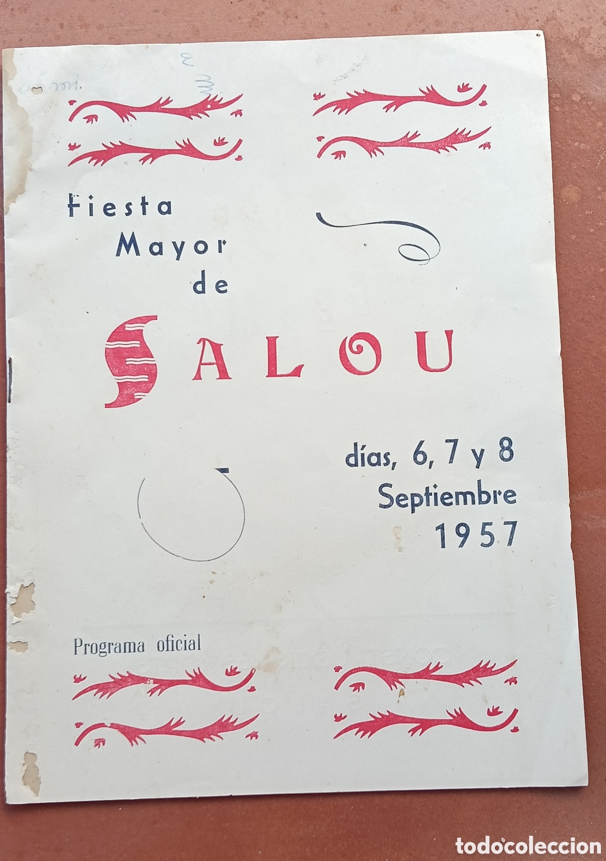 Folletos de turismo: programa oficial , fiesta mayor de salou , 1957