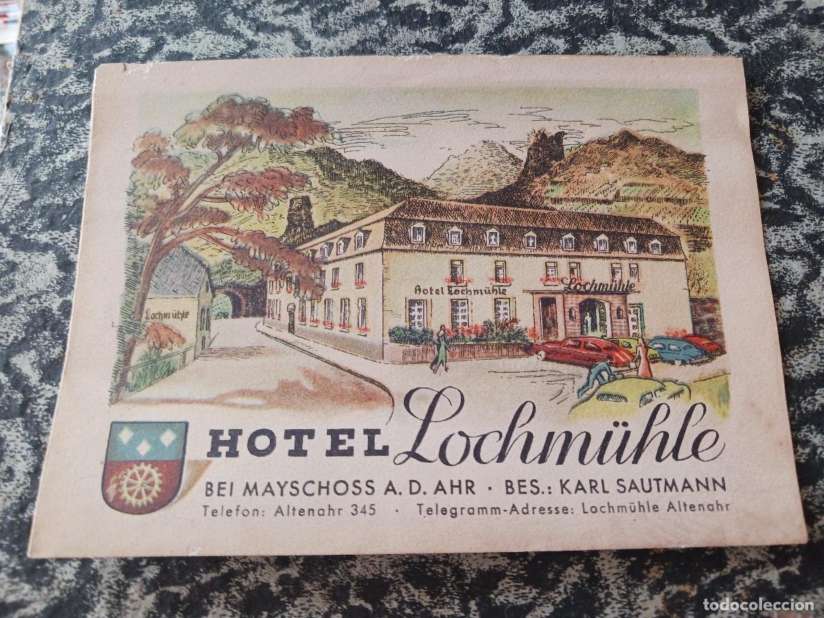 Folletos de turismo: antiguo diptico, Hotel Lochm&uuml;hle, valle de ahr, a&ntilde;os 30