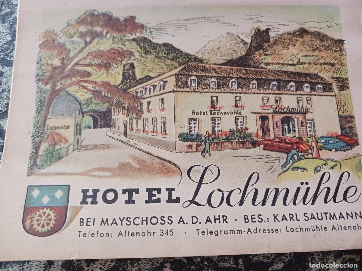 Folletos de turismo: antiguo diptico, Hotel Lochm&uuml;hle, valle de ahr, a&ntilde;os 30