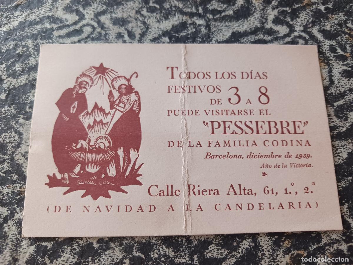 Folletos de turismo: visitar el pessebre de la familia codina, barcelona 1939, a&ntilde;o de la victoria