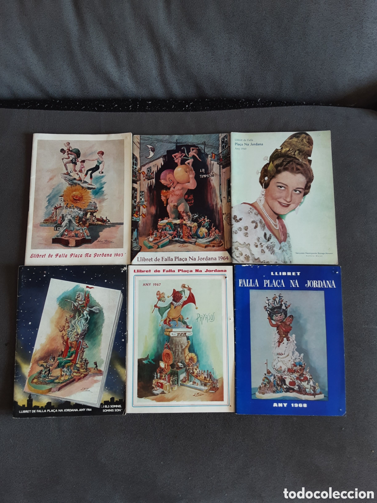 Folletos de turismo: LOTE DE 9 LLIBRETS DE FALLA ANTIGUOS NA JORDANA DE 1963 A 1971 CONSECUTIVOS