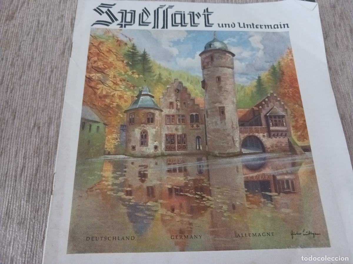 Folletos de turismo: antiguo folleto turistico, Spessart, cadena de baja monta&ntilde;a situada en el centro de Alemania