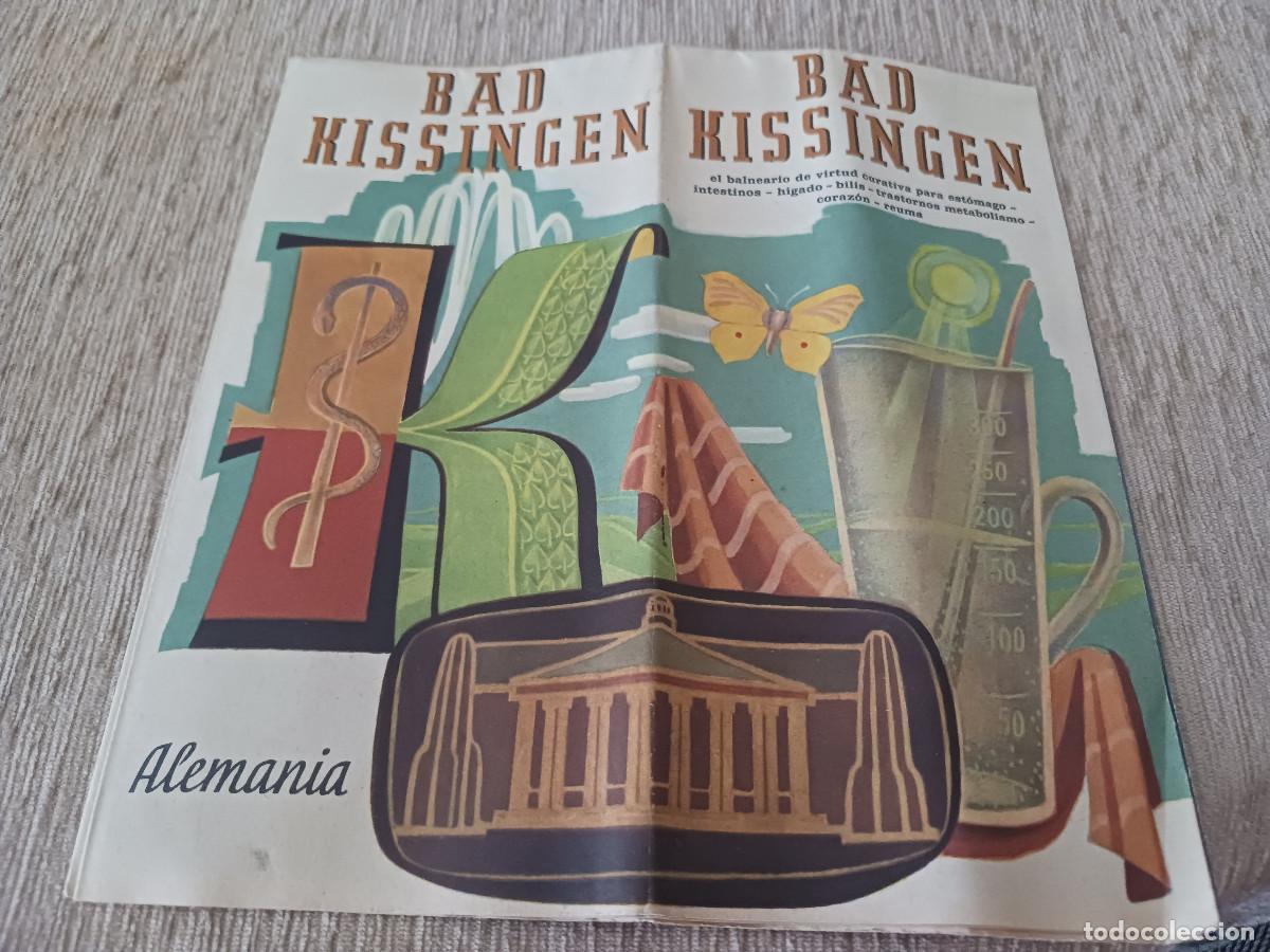Folletos de turismo: antiguo desplegable turistico, balneario bad kissingen, alemania, en espa&ntilde;ol, 1954