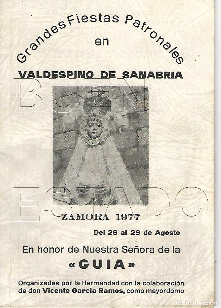 Folletos de turismo: VALDESPINO DE SANABRIA PROGRAMA FIESTAS PATRONALES 1977 16PGS EJEMPLAR MAREADO U87