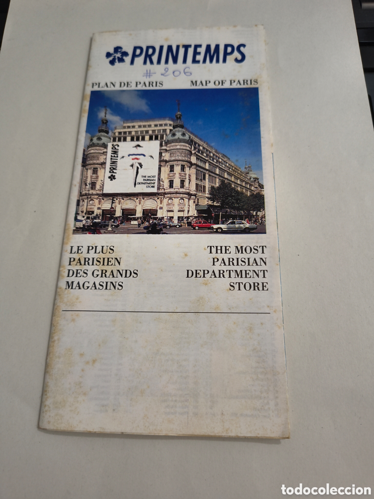 Folletos de turismo: PLAN DE PARIS (PLANO DE PARIS) 1992
