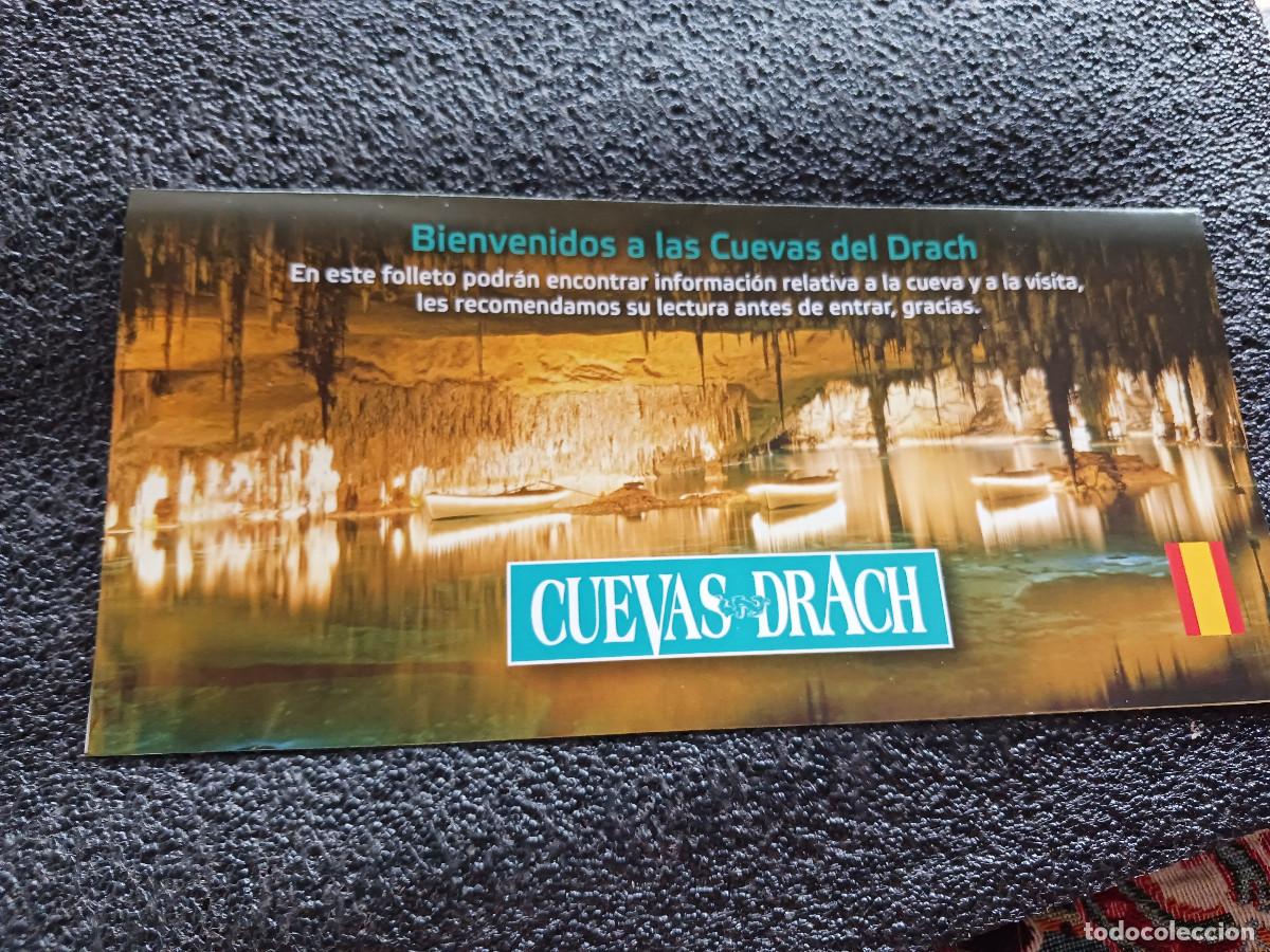 Folletos de turismo: triptico informativo, cuevas del drach, mallorca