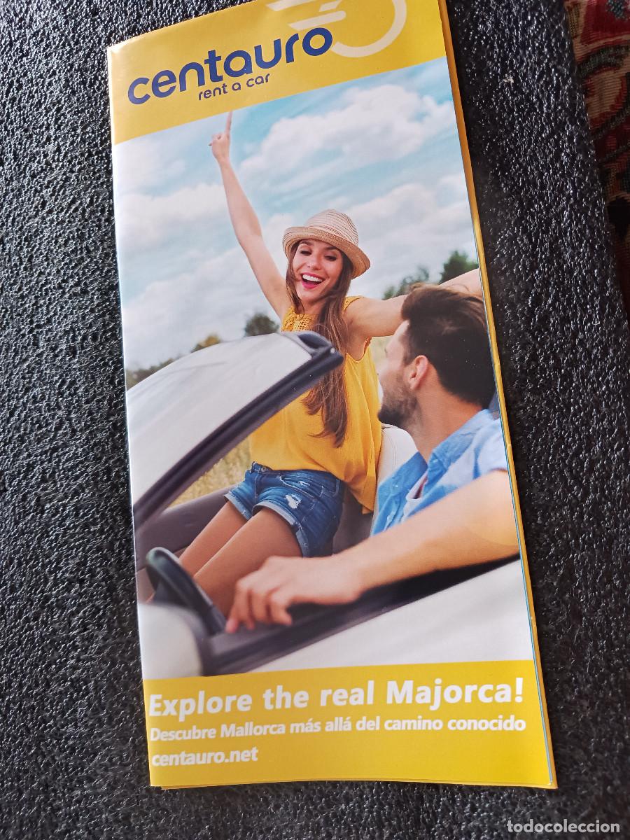 Folletos de turismo: plano de la isla de mallorca, centauro rent a car
