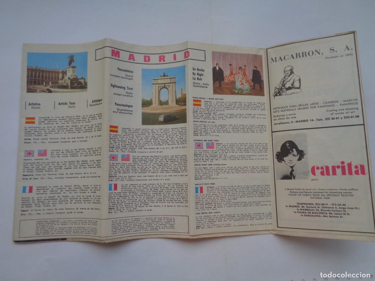 Folletos de turismo: FOLLETO TURISTICO DE MADRID Y ALREDEDORES . UNIONTOURS MADRID &acute;70 , 1970