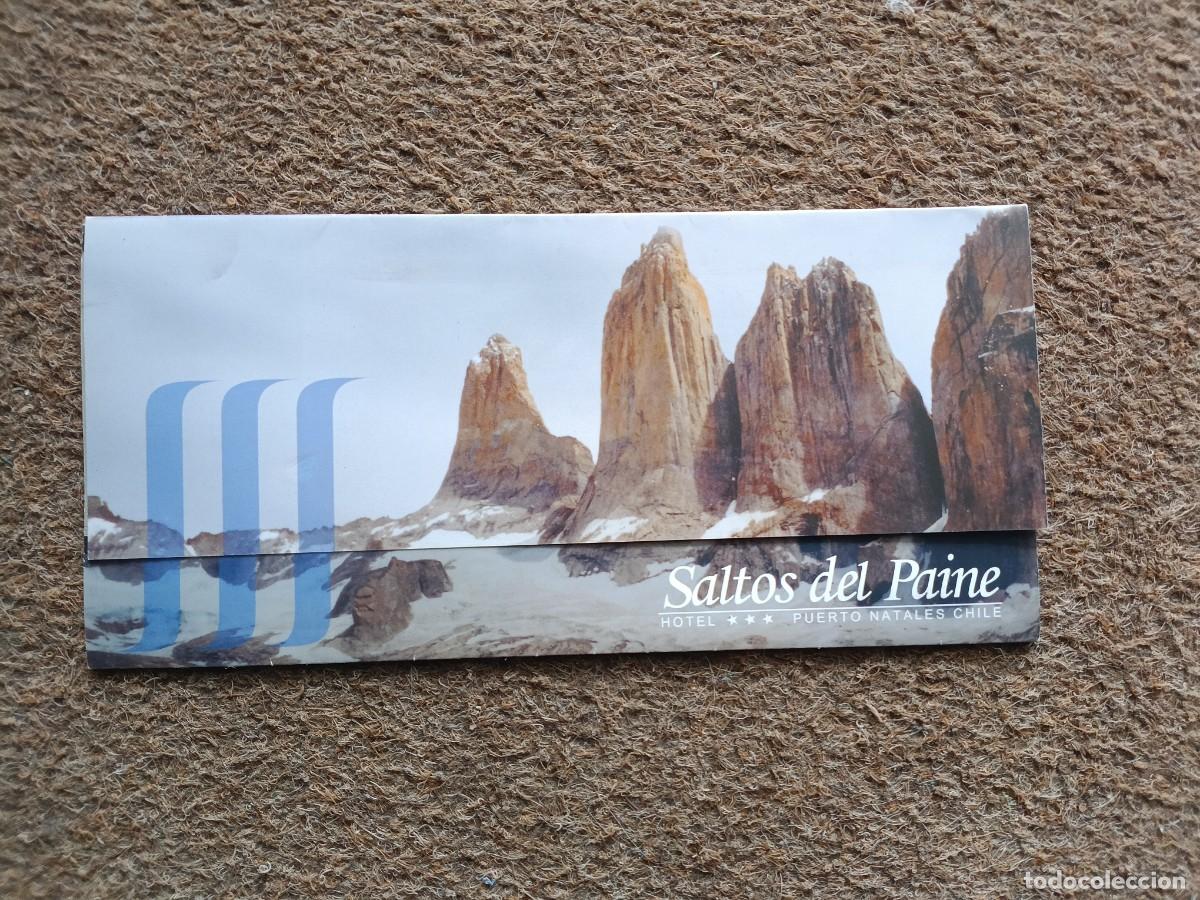 Folletos de turismo: Folleto de turismo. Hotel Saltos del Paine. Puerto Natales. Patagonia. Chile.