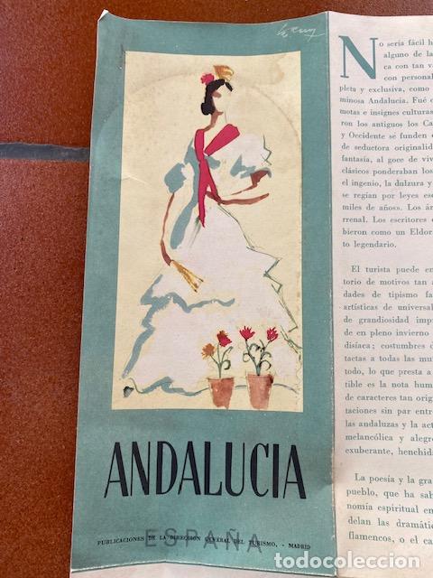 Folletos de turismo: ANDALUCIA. Folleto tur&iacute;stico desplegable, editado por la Direcci&oacute;n General de Turismo. En Castellano