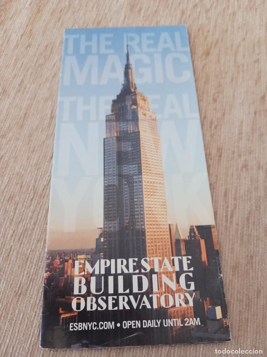 Folletos de turismo: antiguo desplegable de observatori the Empire State Building,