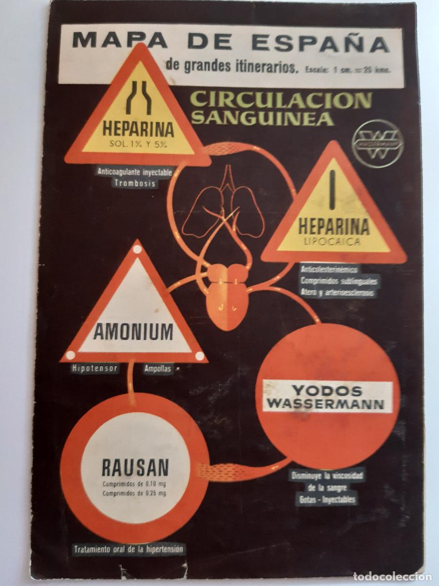 Folletos de turismo: MAPA DE ESPA&Ntilde;A DE GRANDES ITINERARIOS CARTOGRAFIA BESCOS 1960 TURISMO ANTIGUO DESPLEGABLE FOLLETO