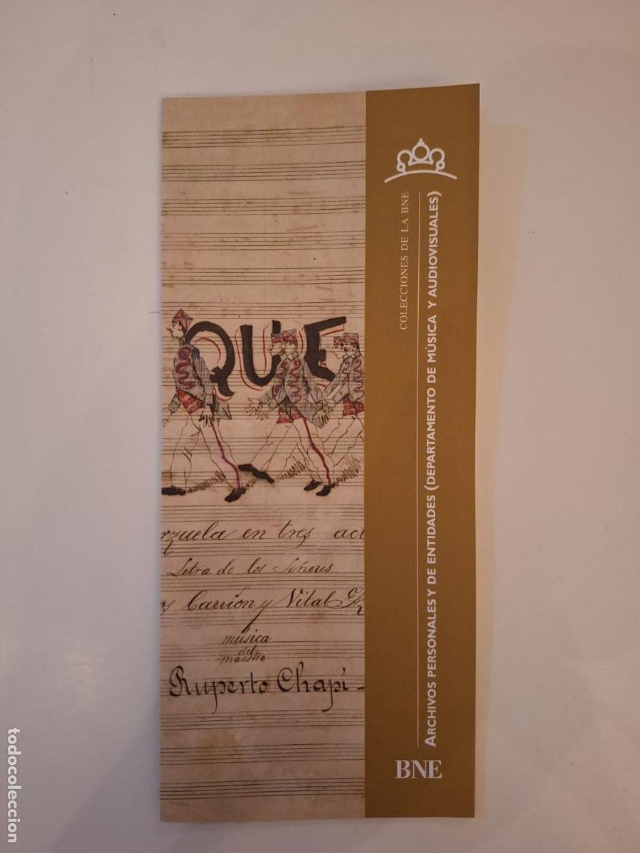 Folletos de turismo: Folleto Biblioteca Nacional de Espa&ntilde;a Madrid Archivos Personales y de Entidades M&uacute;sica audiovisuales