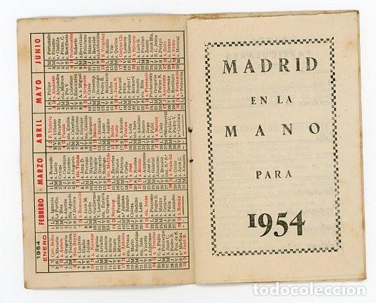 Folletos de turismo: MADRID EN LA MANO PARA 1954. LIBRILLO