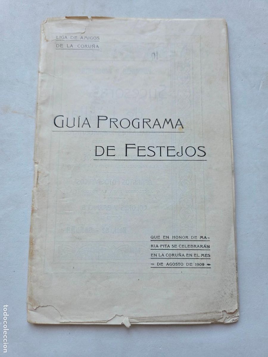 Travel Brochures: RARO - LA CORU&Ntilde;A GUIA PROGRAMA DE FESTEJOS 1909 GALICIA COMPLETO V7