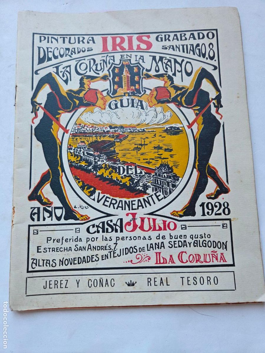 Brochures de tourisme: MUY RARO - A CORU&Ntilde;A 1928 - LA CORU&Ntilde;A EN LA MANO - GUIA DEL VERANEANTE - GALICIA V7