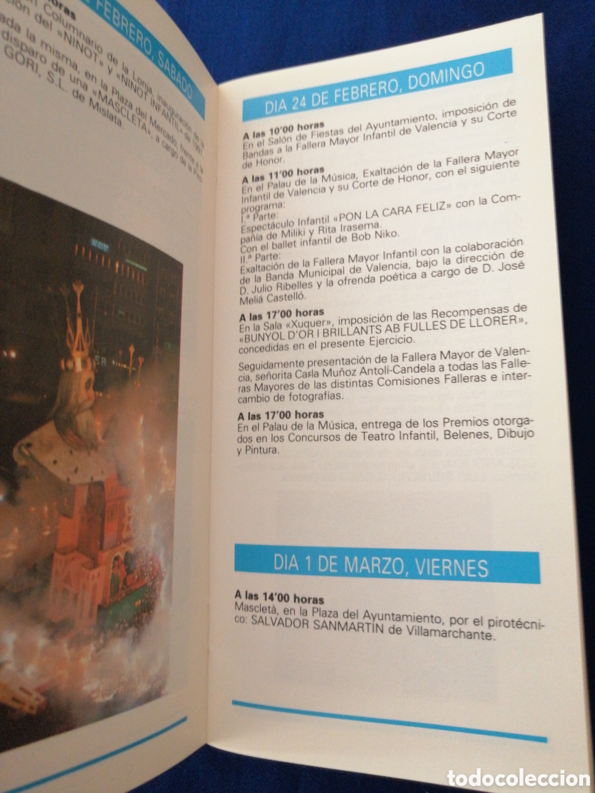 Folletos de turismo: PROGRAMA FALLAS 1991 JUNTA CENTRAL FALLERA - Foto 3
