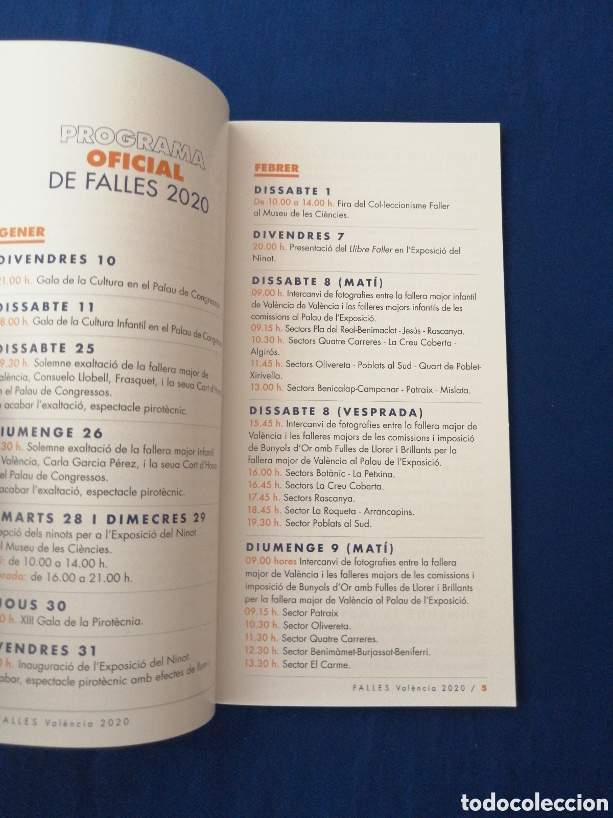 Folletos de turismo: PROGRAMA FALLAS 2020 - LA MEDITADORA - JUNTA CENTRAL FALLERA - IDIOMA VALENCIANO - Foto 2