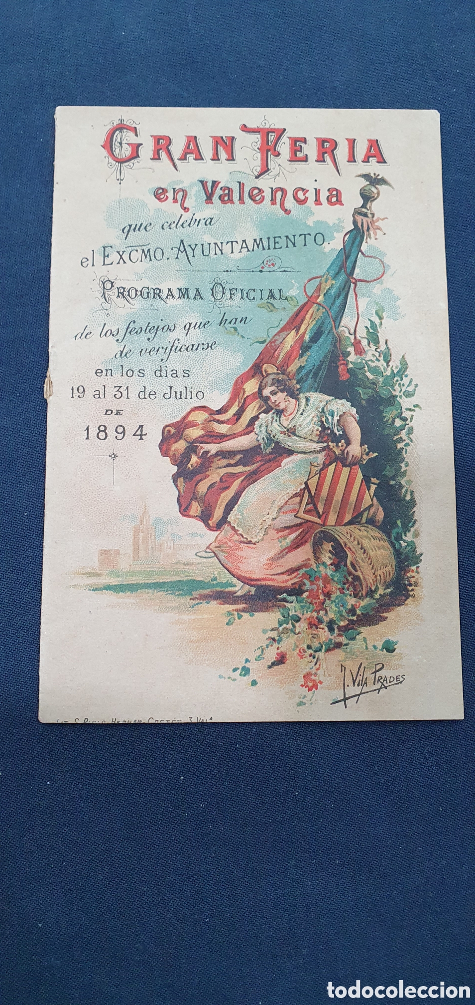Travel Brochures: Raro programa de fiestas. Gran Feria en Valencia. 1894. (L133)
