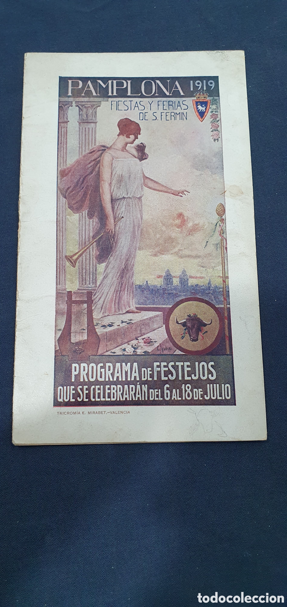 Travel Brochures: RAREZA. Programa de Fiestas Pamplona S. Fermin 1919. (L133)