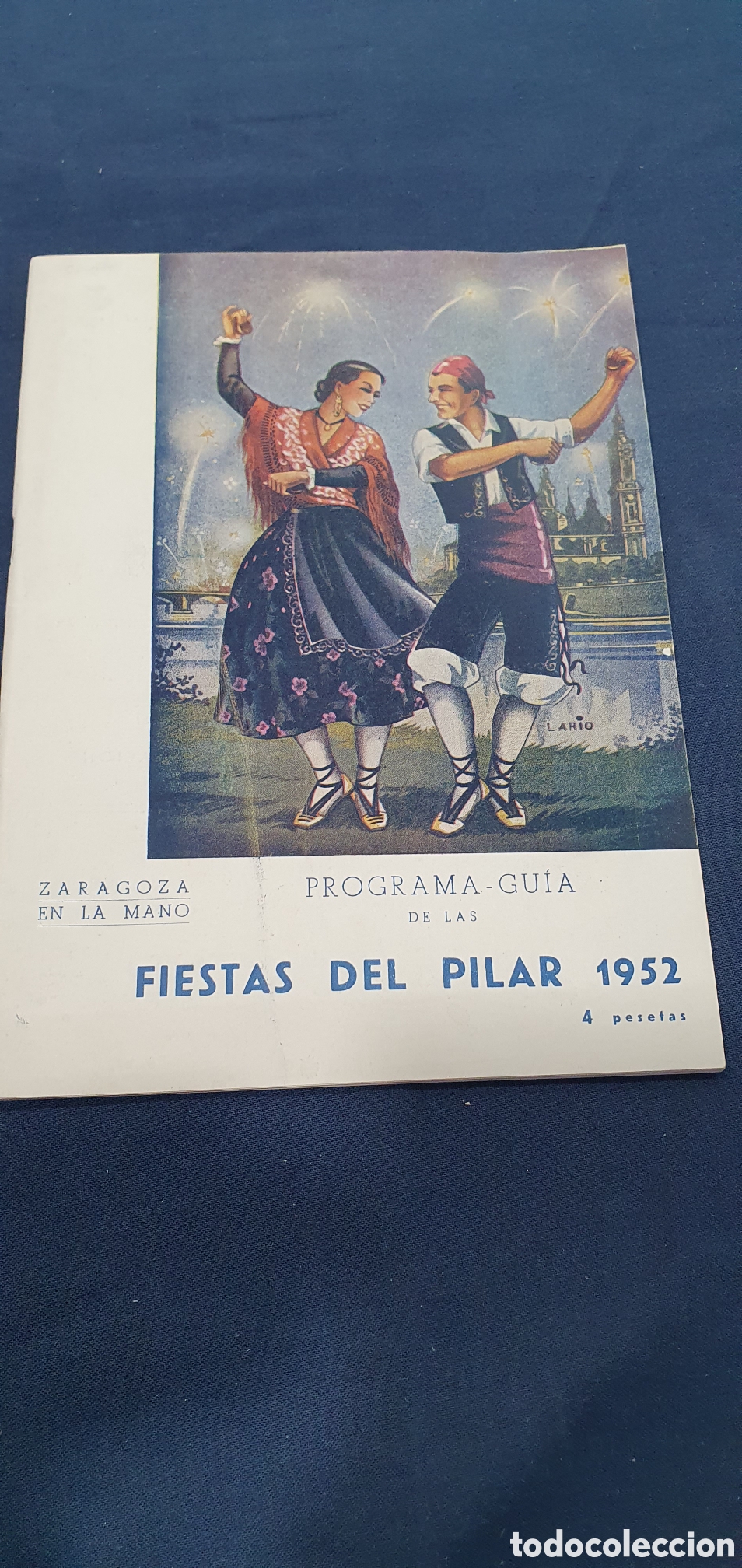Folhetos de turismo: Programa de las fiestas del Pilar de Zaragoza 1952. (L133)
