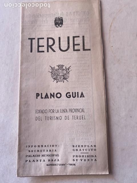 Folletos de turismo: TERUEL, PLANO GU&Iacute;A , EDITADO JUNTA PROVINCIAL DE TURISMO DE TERUEL , 60 x 44 cm
