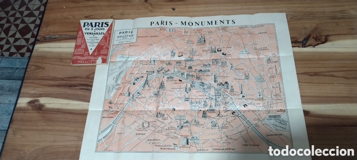 Foglietti di turismo: Antigua guia tur&iacute;stica de Paris on mapa