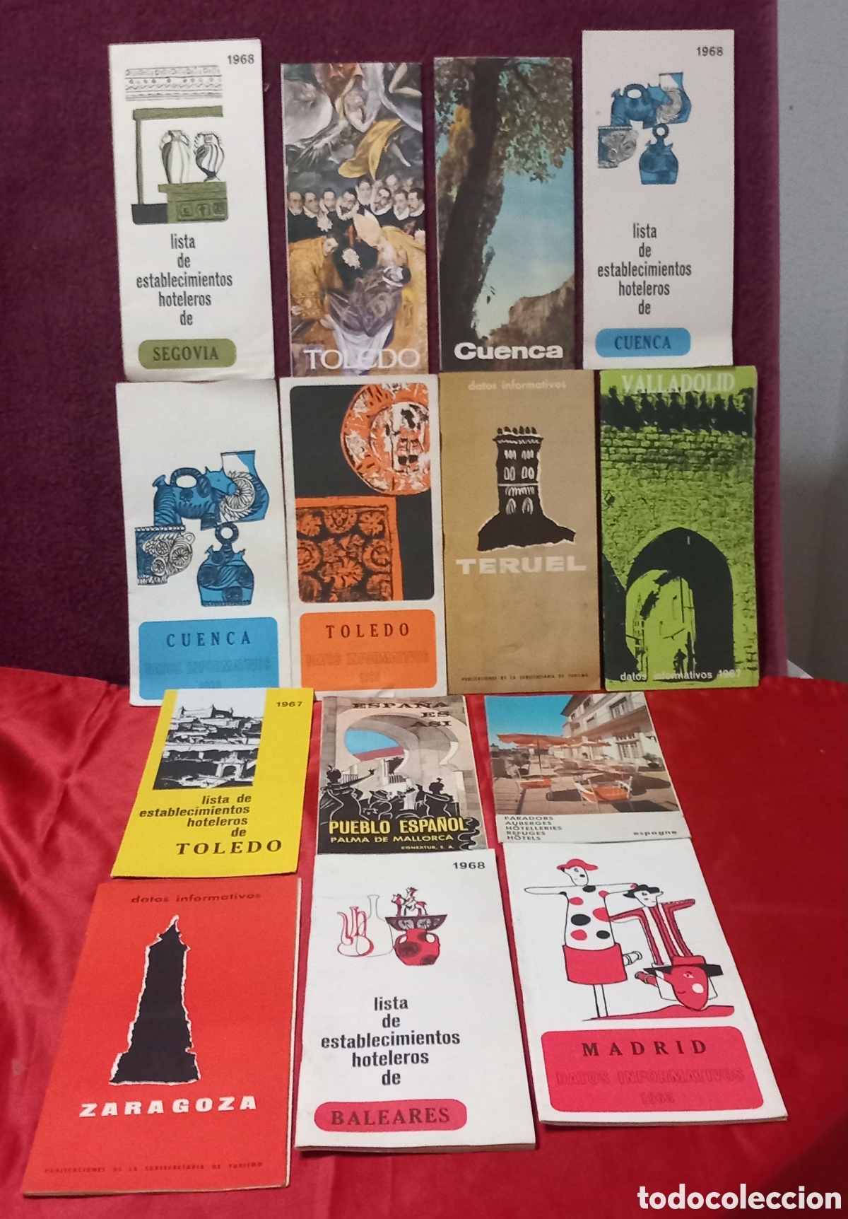 Folhetos de turismo: LOTE 13&times;GUIA CATALOGOS DE CIUDADES ESPA&Ntilde;OLAS A&Ntilde;OS 60's/LA MAYORIA CON MAPA