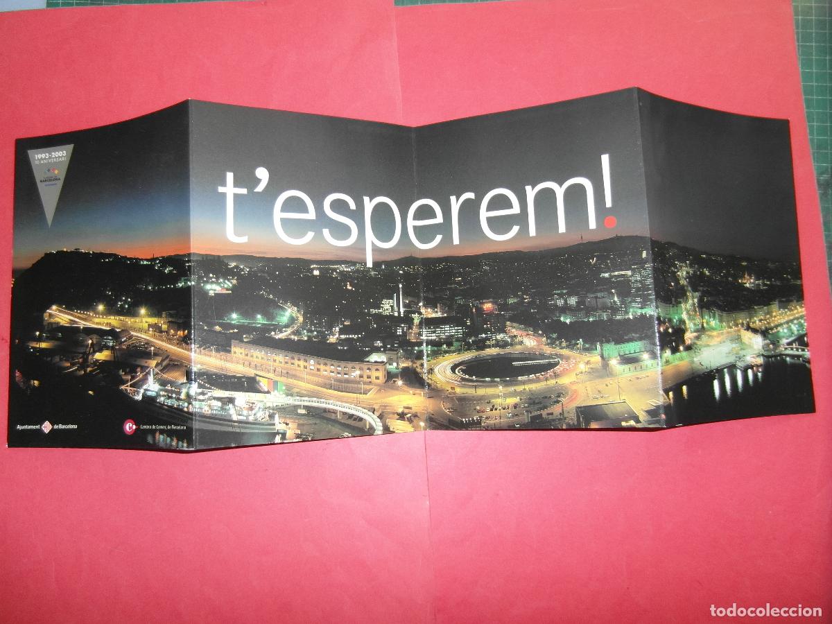 Folhetos de turismo: 1 FOLLETO DESPLEGABLE 10 A&Ntilde;OS TURISME BARCELONA - FOTOS PANORAMICA PRECIOS