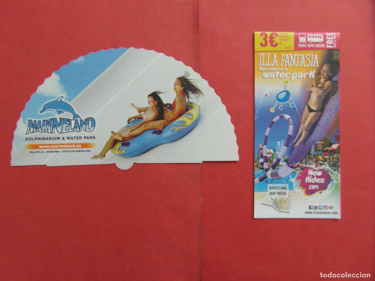 Travel Brochures: PLANO ILLA FANTASIA CON VALE 3 &euro; 2019 - PUBLIDAD FORMA ABANICO MARINELAND PALAFOLLS