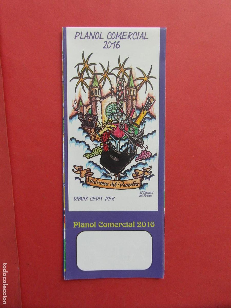 Travel Brochures: 1 PLANO MAPA DESPLEGABLE COMERCIAL 2016 VILAFRANCA DEL PENEDES