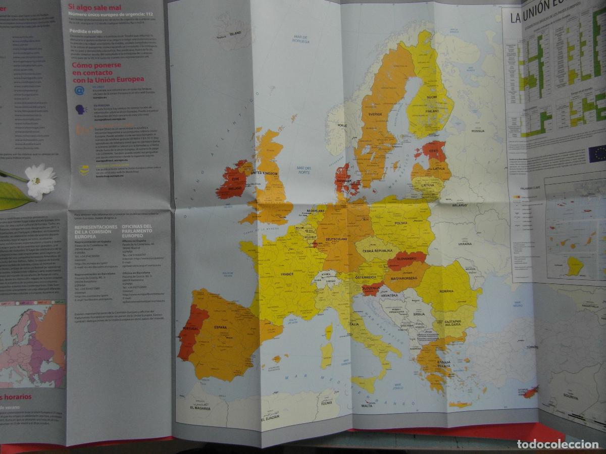 Travel Brochures: 1 PLANO MAPA DESPLEGABLE VIAJAR POR EUROPA 2011-2012