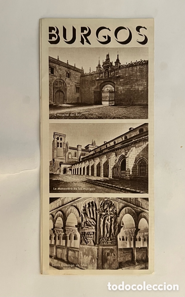Folletos de turismo: BURGOS. Gu&iacute;a Tur&iacute;stica. Editada por Oficina de Turismo. TEXTOS EN FRANC&Eacute;S (h.1960?)