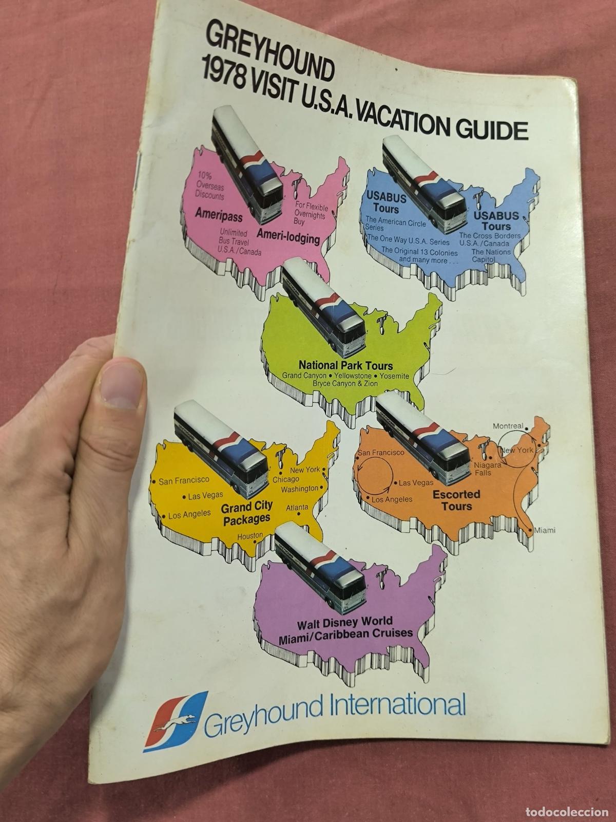 Folletos de turismo: Folleto Greyhound 1978 Visit USA &ndash; Walt Disney World Viajes Coleccionismo