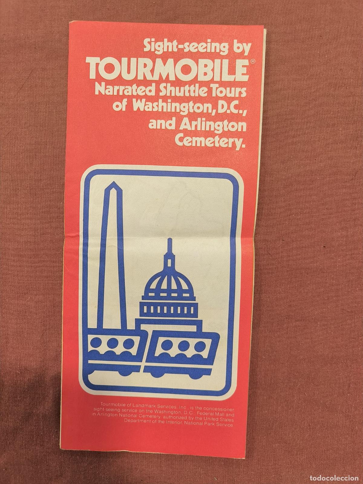 Folletos de turismo: Folleto Tourmobile Washington DC &ndash; Arlington Sightseeing Viajes Coleccionismo