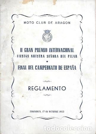 Folletos de turismo: REGLAMENTO II PREMIO INTERNACIONAL FIESTAS NTRA. SRA. PILAR FINAL CAMPEONATO ESPA&Ntilde;A - A-FOLLETO-345