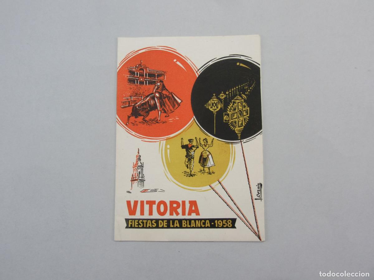 Folletos de turismo: Pgrograma de Fiestas de la Blanca, Vitoria 1958. Publicidad Bicicletas CIL.