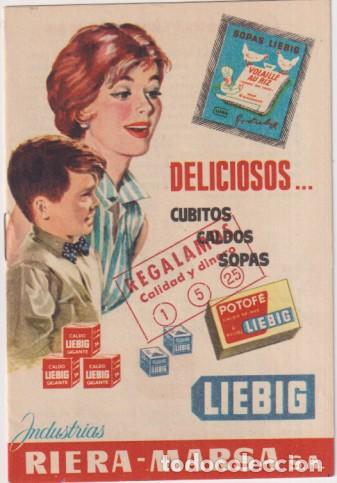 Folletos de turismo: Liebig. Deliciosos Cubitos, caldos, sopas. Folleto publicitario de Riera-mars&aacute;. de 8 p&aacute;ginas