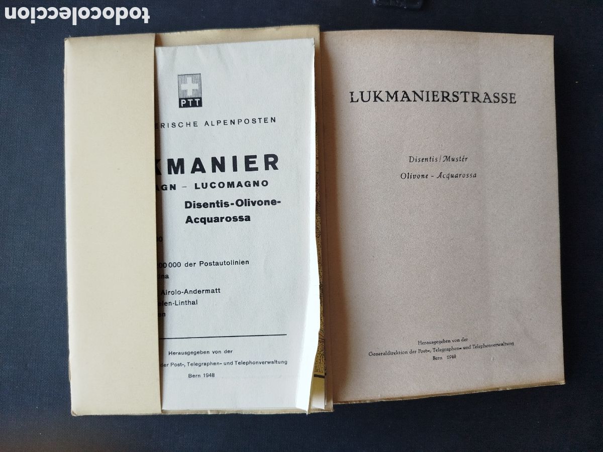Folletos de turismo: LUKMANIER. PTT BERN 1948 - Foto 2