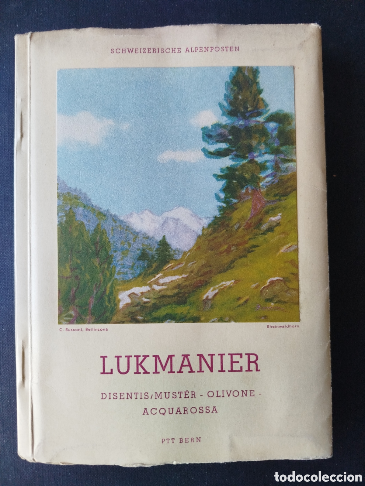 Folletos de turismo: LUKMANIER. PTT BERN 1948 - Foto 1