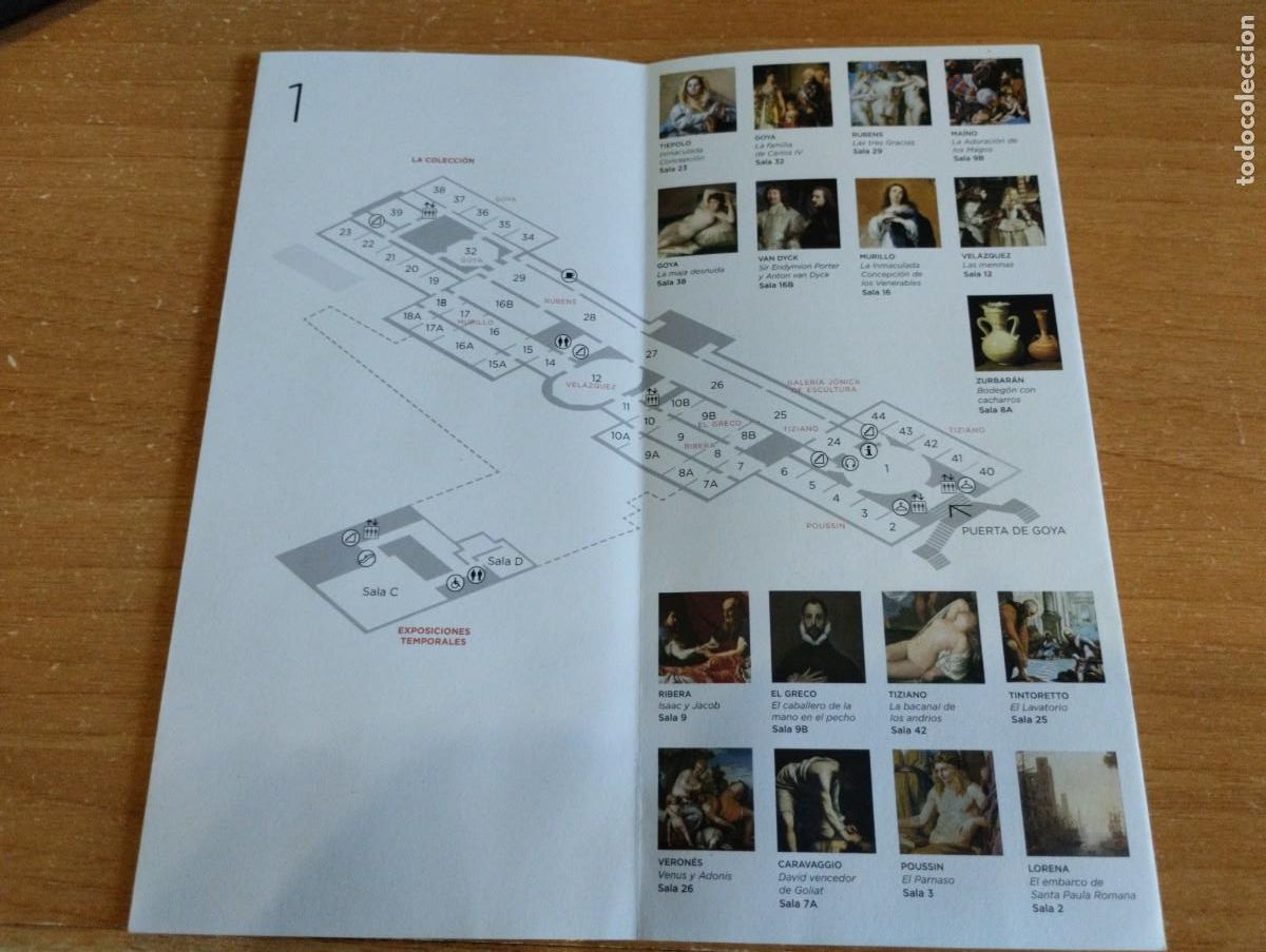 Folletos de turismo: Plano Museo del Prado. - Foto 2