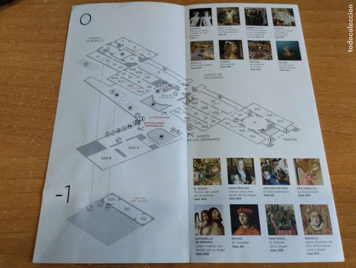 Folletos de turismo: Plano Museo del Prado. - Foto 3
