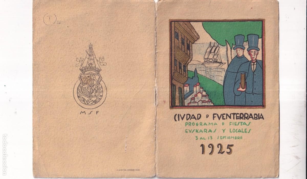 Folletos de turismo: Programa de fiestas euskaras patronales de Fuenterrab&iacute;a. 1925