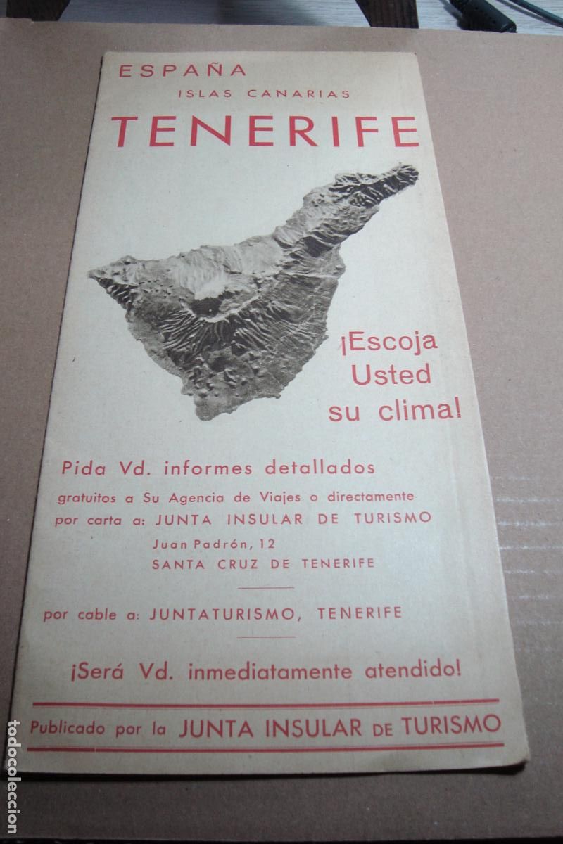 Folletos de turismo: ANTIGUO FOLLETO TURISMO TENERIFE CANARIAS. JUNTA INSULAR DE TURISMO. MUMBRU.